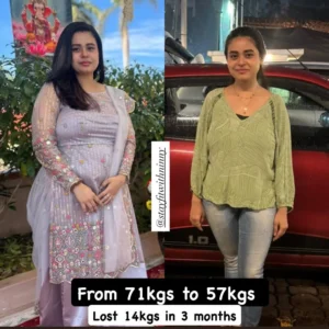 It’s about rediscovering Herself. ♥️Namrata started her journey at 71 kgs — feeling stuck in her