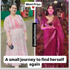 The real glow-up Her confidence. ✨Priya didn’t just lose weight.She found herself again.From sli